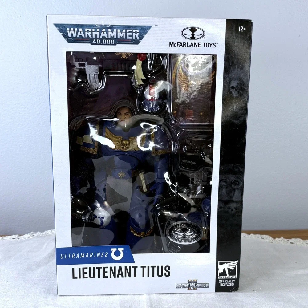 McFarlane Warhammer 40k Space Marine II Lieutenant Titus Platinum Edition 7in